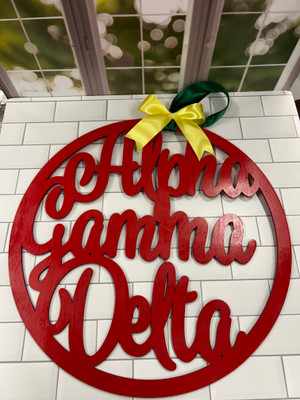 Alpha Gamma Delta door hanger