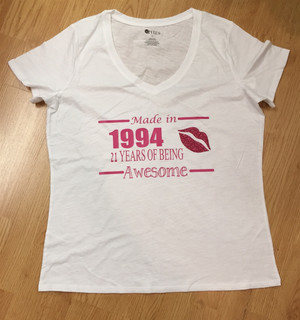 21 years of being awesome t-shirt