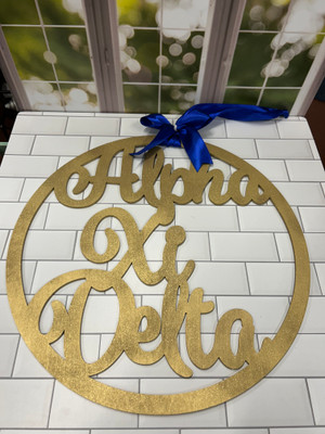 Alpha Xi Delta door hanger