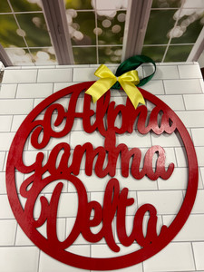 Alpha Gamma Delta door hanger Alpha Gamma Delta door hanger