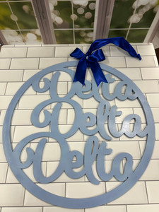 Delta Delta Delta Door Hanger Delta Delta Delta Door Hanger