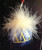 Delta Delta Delta glittered glass ornament