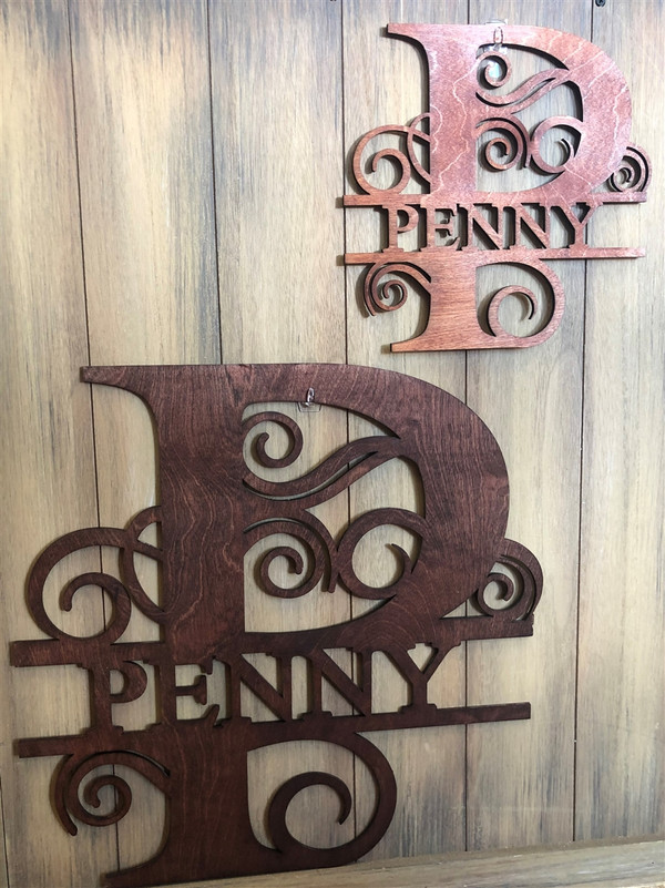 door hanger split letter  large