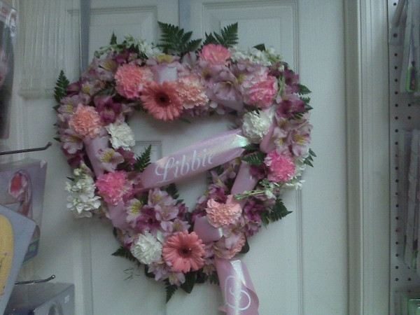 Door Heart Wreath or Wreath on Metal Easel Stand