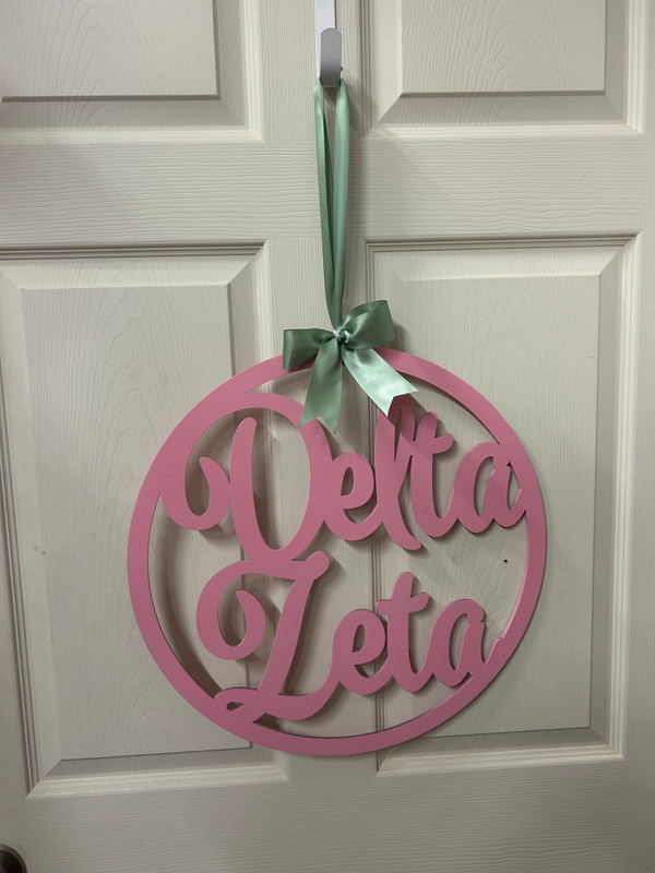 Delta Zeta door hanger
