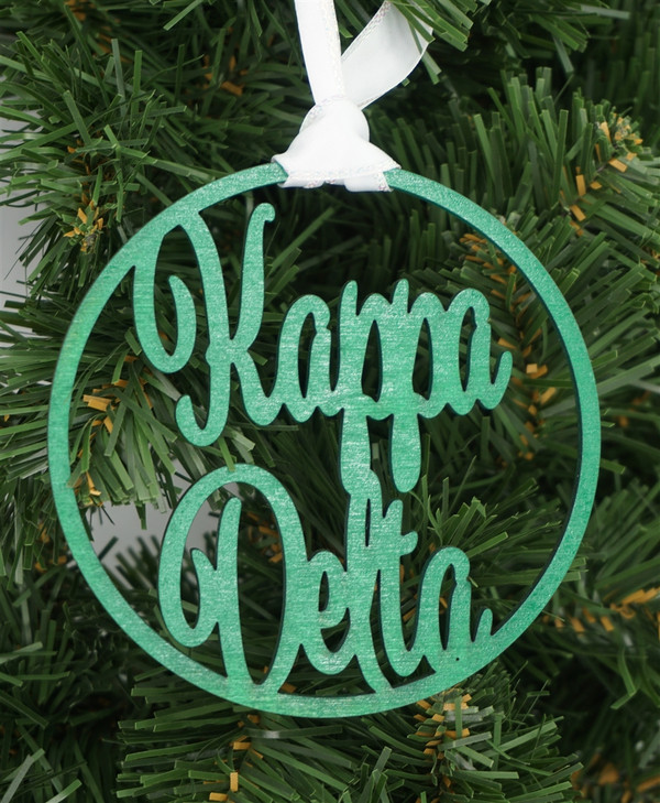 Kappa Delta wooden ornament
