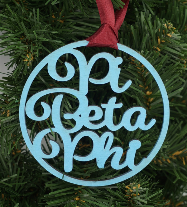Pi Beta Phi laser cut wooden ornament