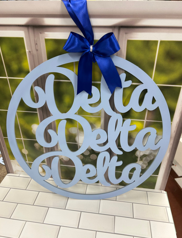Delta Delta Delta Door Hanger
