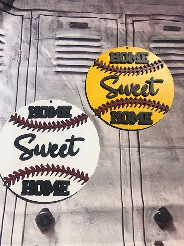 Baseball or Softball Home Sweet Home Sign