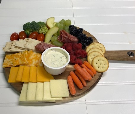 Engraved Charcuterie Round Acacia Board