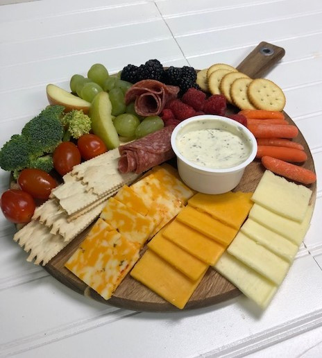 Engraved Charcuterie Round Acacia Board