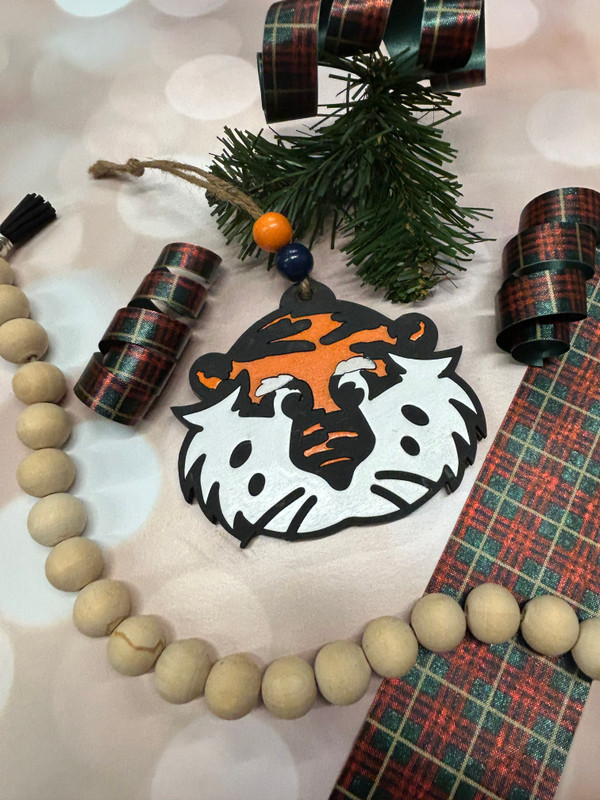 Aubie Tiger Laser Cut Ornament