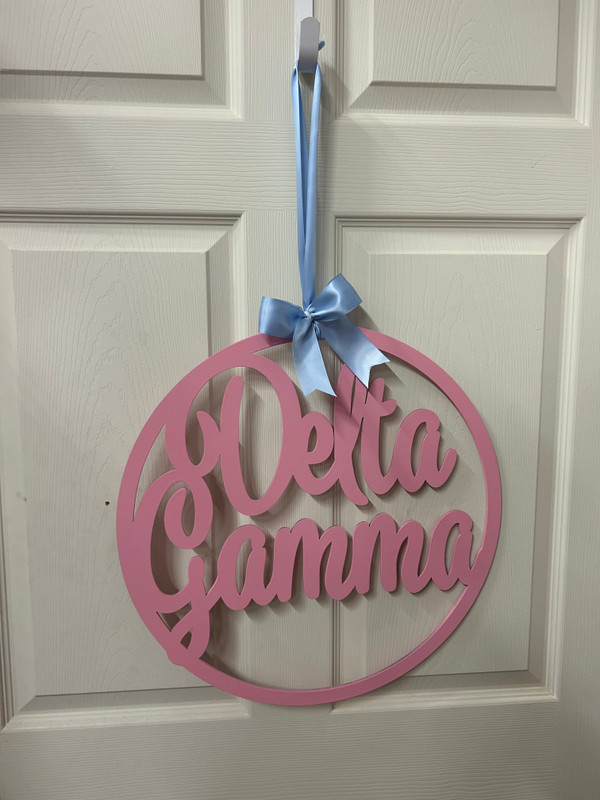 Delta Gamma door hanger