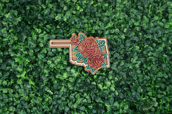 Oklahoma State Flower Ornament/Magnet