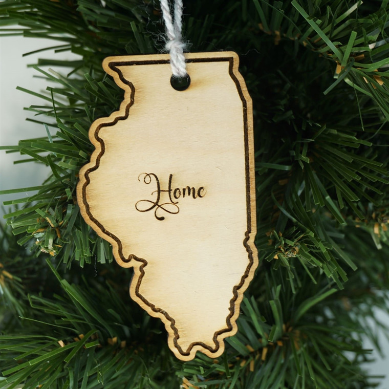 State Ornament Illinois Home
