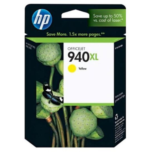 HP 940XL Yellow Ink Cartridge 16ml Approximate 1,400 Pages Yield