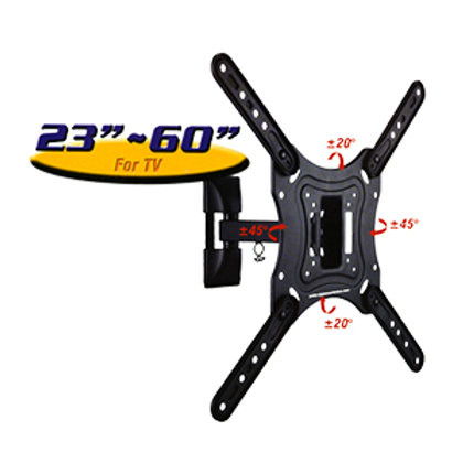 NA Tilt and Swivel Wall Mount TV Bracket for size. 23" - 60"