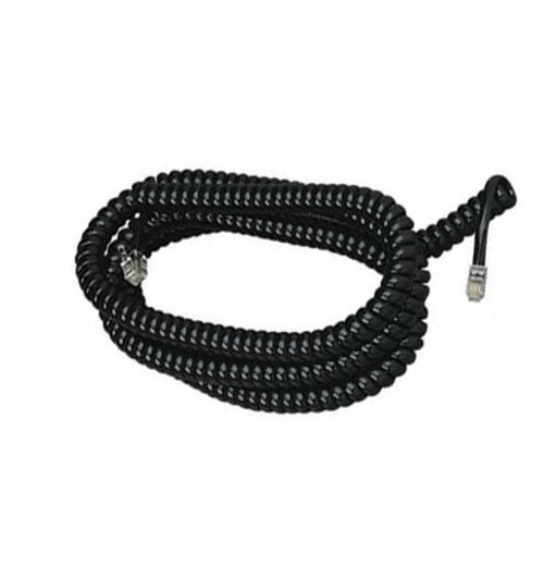NA 25ft Black Handset Coiled Cable
