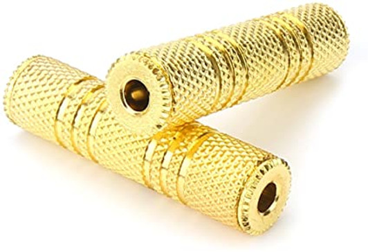 Na Stereo Coupler 1/4" female to female 65mm gold connector