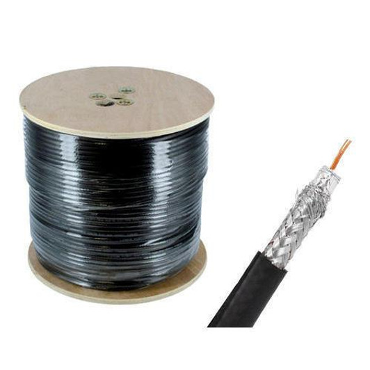 NA 1000ft Black Aluminum RG-6 Coxial cable NA 1000ft Black Aluminum RG-6 Coxial cable