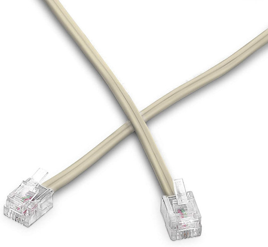 NA 100ft RJ-11 Ivory Telephone Line Cable