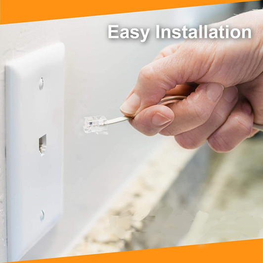 NA RJ-11 15ft Telephone Line Extension Cable