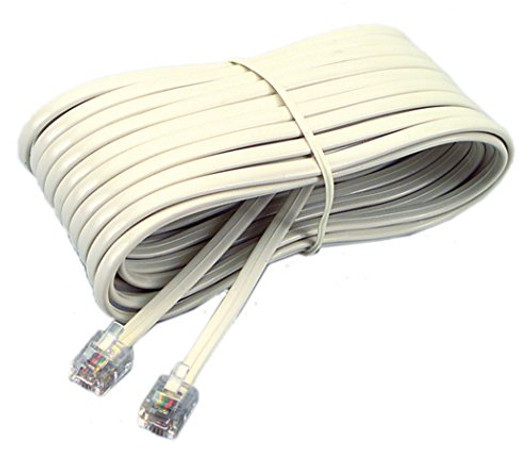 NA RJ-11 15ft Telephone Line Extension Cable