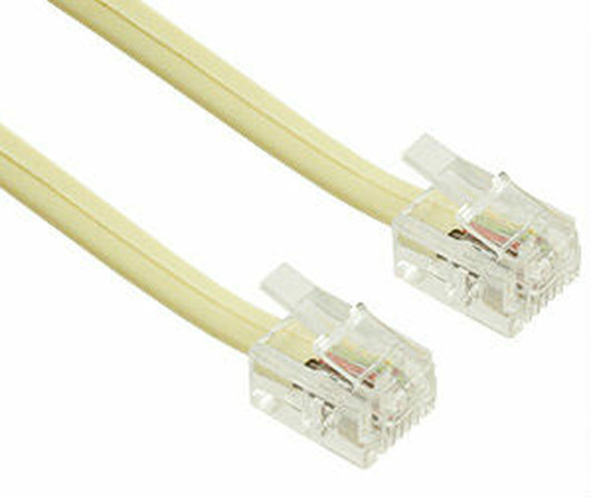NA RJ-11 50ft Ivory Telephone Line Extension Cable