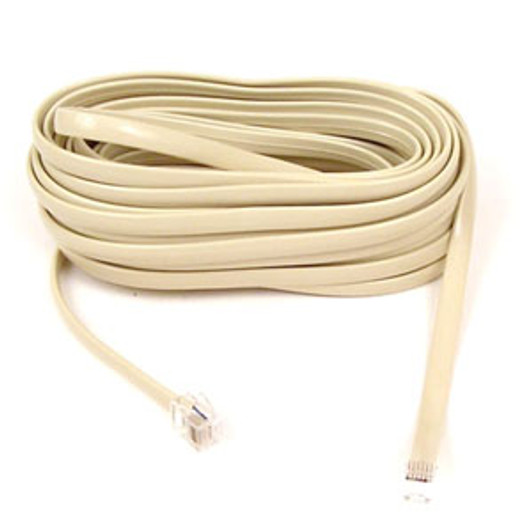 NA RJ-11 50ft Ivory Telephone Line Extension Cable