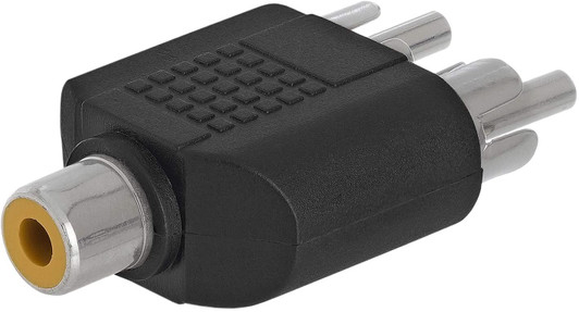 NA RCA Female to Double RCA Male Converter Plug