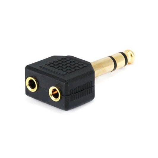 NA 1/4" Stereo Male to Dual 3.5mm Connector NA 1/4" Stereo Male to Dual 3.5mm Connector