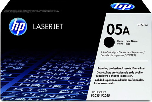 HP 05A Black LaserJet Toner Cartridge Approximate 2,300 Pages Yield