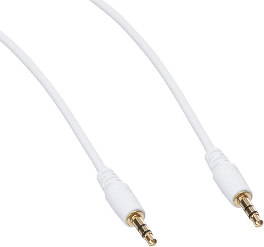 NA 3.5mm to 3.5mm White Auxiliary Cable 6"
