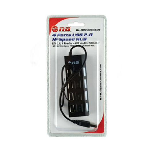 NA 4 Port Female 2.0 USB Hub With On/Off Switch