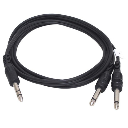 Studioz 6ft 1/4" Stereo Jack to 2 1/4" Mono Jack Cable Studioz 6ft 1/4" Stereo Jack to 2 1/4" Mono Jack Cable