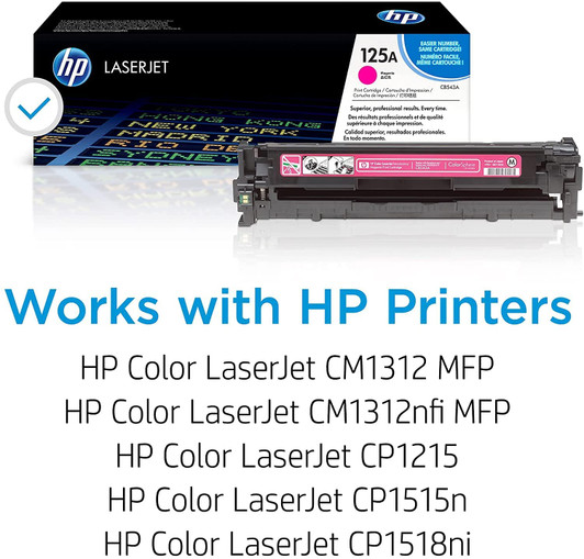 HP 125A Magenta Ink Toner Cartridge Approximate 1,400 Pages Yield