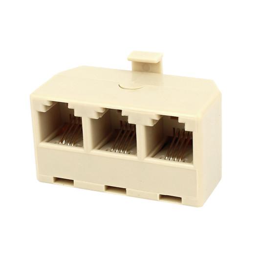 NA RJ11 3 Port Female Telephone Line Splitter Connector NA RJ11 3 Port Female Telephone Line Splitter Connector