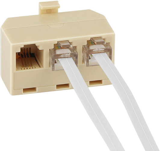NA RJ11 3 Port Female Telephone Line Splitter Connector NA RJ11 3 Port Female Telephone Line Splitter Connector