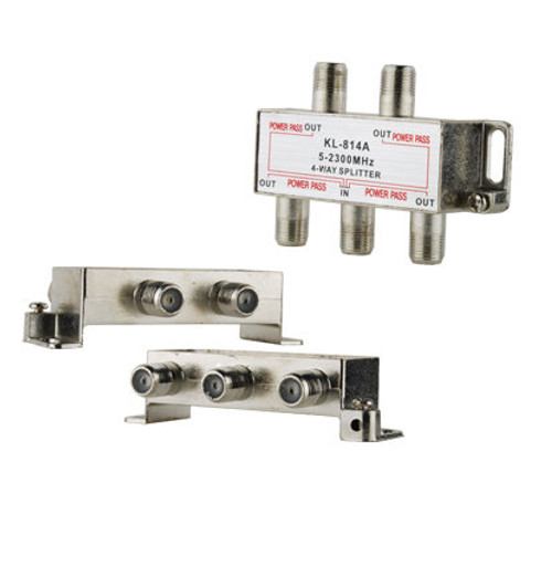 NA Coxial Cable F Type 4 Way Splitter