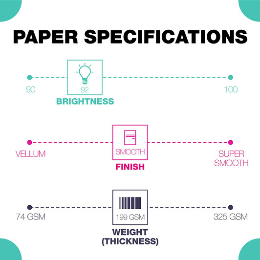 Springhill 8.5" x 11" Blue 67lb Card Stock Paper 250 Sheets 8 Pack