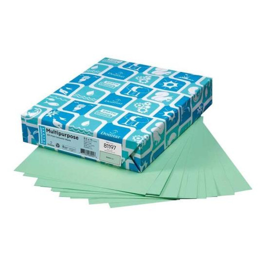 Earthchoice 8.5" x 11 " Green Color Paper 20lb 500 sheets 10 Pack