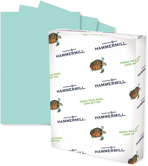 Hammermill Turquoise Color Paper 20lb 8.5" x 11" 500 Sheets