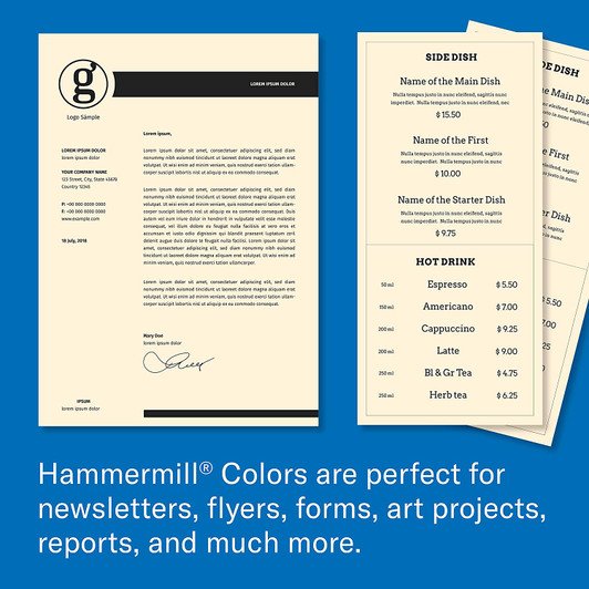 Hammermill Ivoiry Color Paper 20lb 8.5" x 11" 500 Sheets