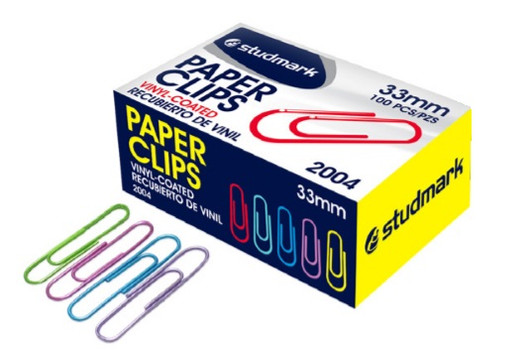 Studmark Colored Paper Clips 33mm 100 Pcs