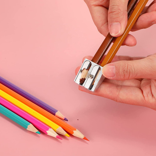 Studmark 2 Hole Pencil Sharpener Aluminum Pack of 12