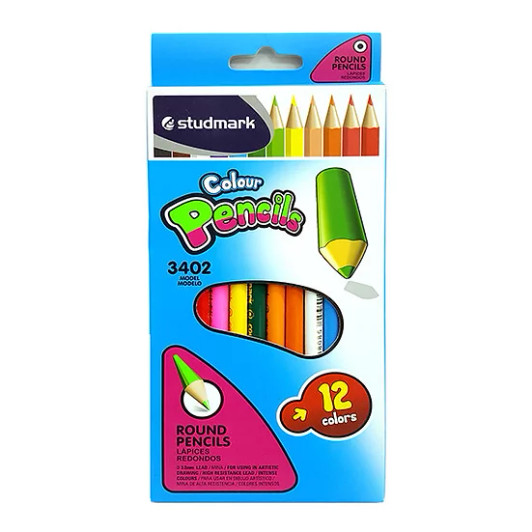 Studmark Color Pencil Round assorted 12 Pcs