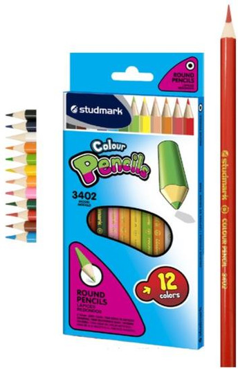 Studmark Color Pencil Round assorted 12 Pcs