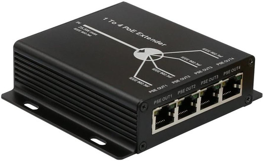 1 Port POE to 4 Port POE Extender Switch 10/100 Mbps