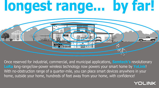YoLink Hub, Controller for YoLink Devices, World's Longest Range Smart Hub LoRa Enabled Smart Home Automation Security Monitoring Gateway