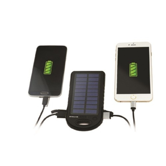 Xtreme External Solar panel Battery Bank 5000mAH Weatherproof Dual USB Port